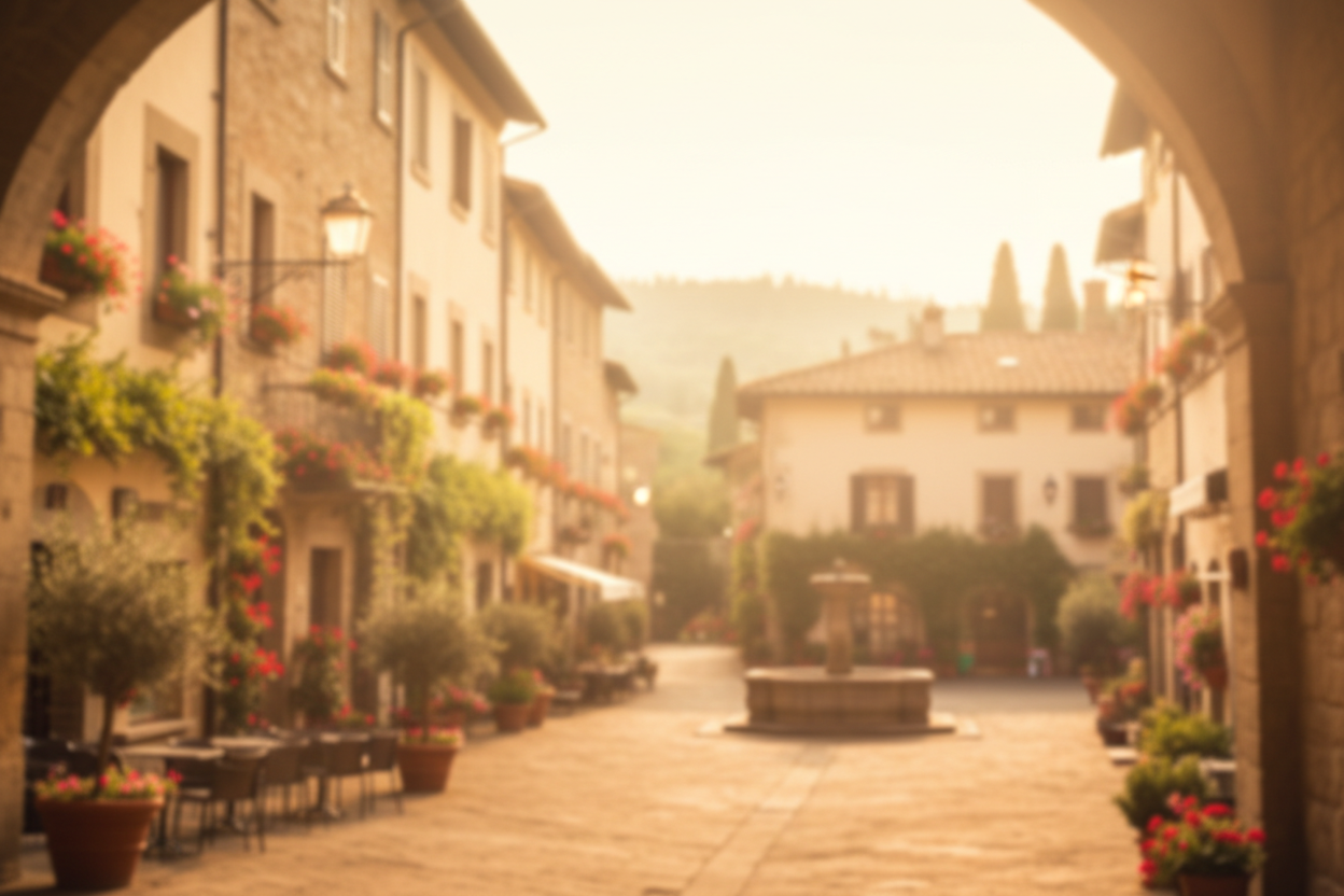Piazza italiana luminosa — Il Metodo Oikonomia